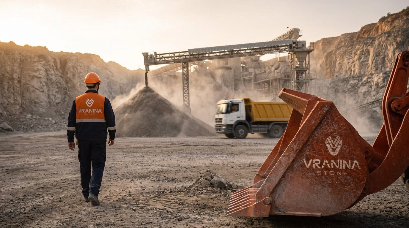 Operator në linjën e prodhimit të agregateve, Vranina Stone